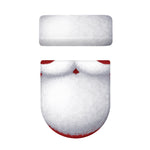 Santa Claus Beard Print Toilet Lid And Tank Cover Set