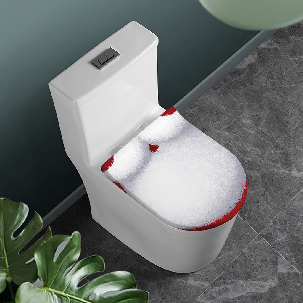 Santa Claus Beard Print Toilet Lid Cover