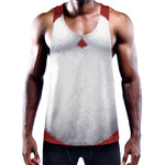 Santa Claus Beard Print Training Tank Top
