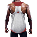 Santa Claus Beard Print Training Tank Top