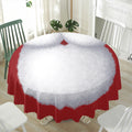 Santa Claus Beard Print Waterproof Round Tablecloth