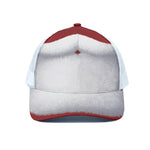 Santa Claus Beard Print White Mesh Trucker Cap