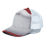 Santa Claus Beard Print White Mesh Trucker Cap