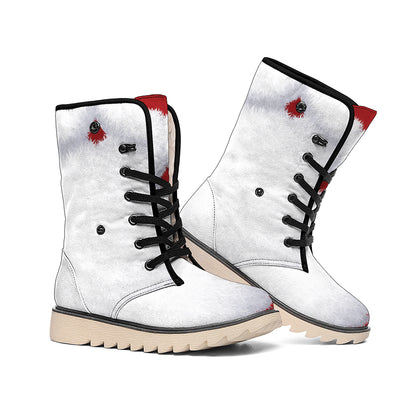 Santa Claus Beard Print Winter Boots