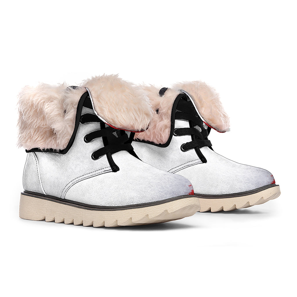 Santa Claus Beard Print Winter Boots