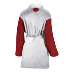 Santa Claus Beard Print Women's Bathrobe