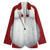 Santa Claus Beard Print Women's Blazer