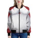 Santa Claus Beard Print Women's Bomber Jacket