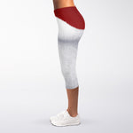 Santa Claus Beard Print Women's Capri Leggings