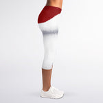 Santa Claus Beard Print Women's Capri Leggings