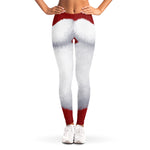 Santa Claus Beard Print Women's Leggings