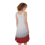 Santa Claus Beard Print Women's Sleeveless Dress