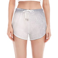 Santa Claus Beard Print Women's Split Running Shorts