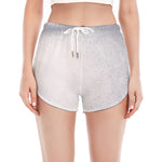 Santa Claus Beard Print Women's Split Running Shorts