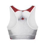 Santa Claus Beard Print Women's Sports Bra