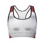 Santa Claus Beard Print Women's Sports Bra