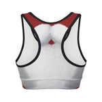 Santa Claus Beard Print Women's Sports Bra