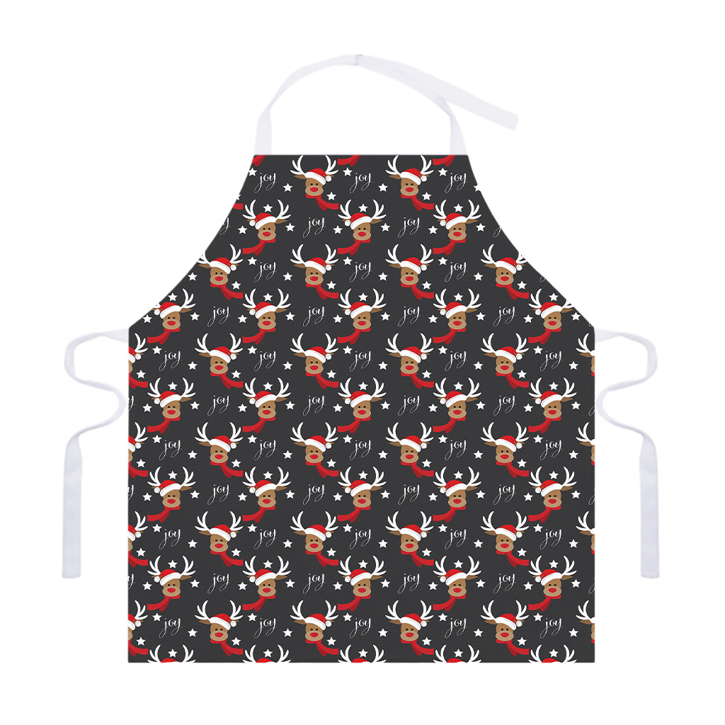 Santa Claus Deer Pattern Print Adjustable Apron
