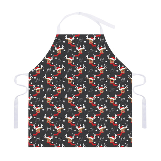 Santa Claus Deer Pattern Print Adjustable Apron