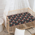 Santa Claus Deer Pattern Print Baby Crib Sheet