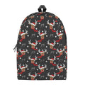 Santa Claus Deer Pattern Print School Backpack