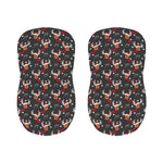 Santa Claus Deer Pattern Print Bar Stool Covers
