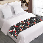 Santa Claus Deer Pattern Print Bed Runner