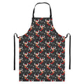 Santa Claus Deer Pattern Print Bib Apron With Pocket