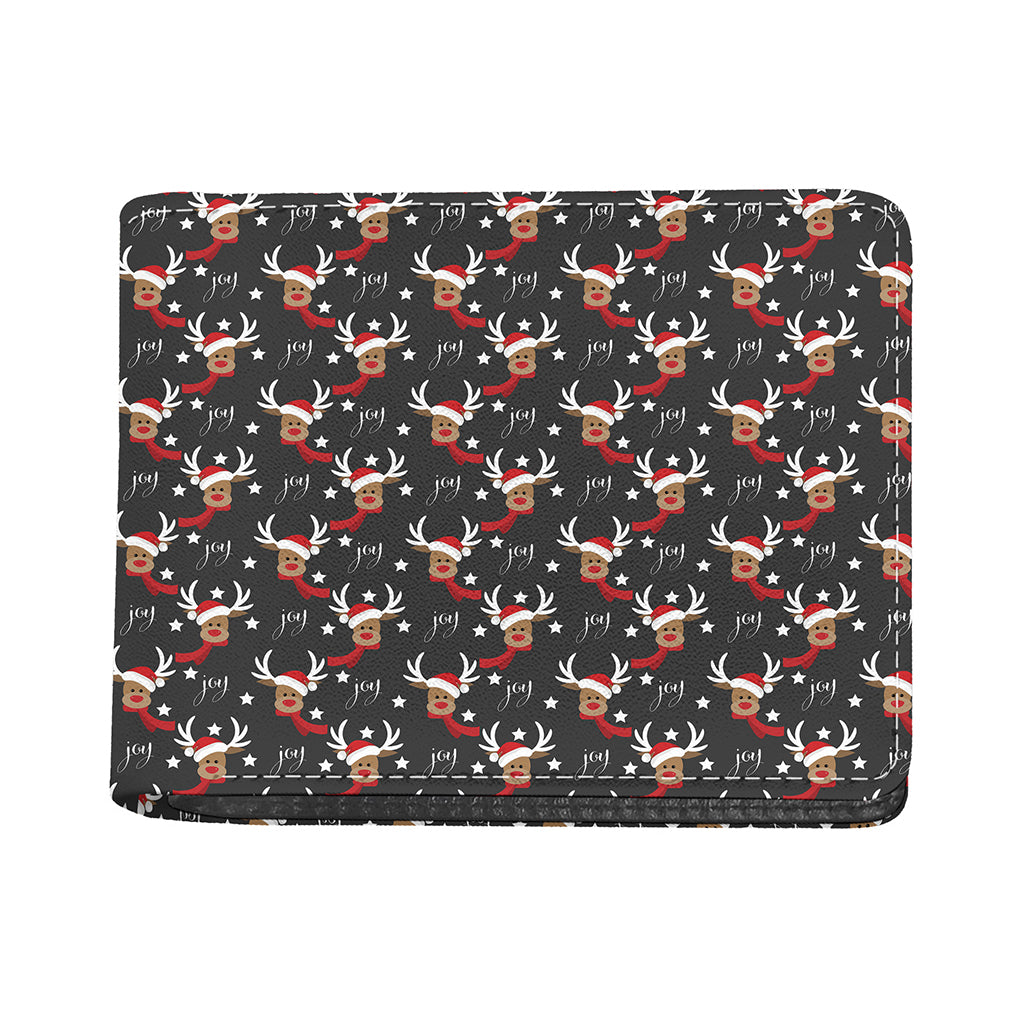 Santa Claus Deer Pattern Print Bifold Wallet