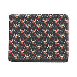 Santa Claus Deer Pattern Print Bifold Wallet