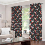 Santa Claus Deer Pattern Print Blackout Grommet Curtains