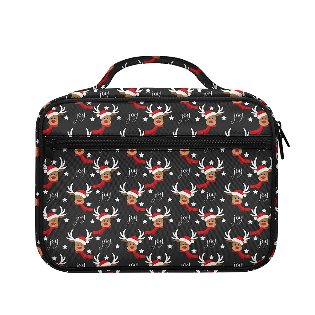 Santa Claus Deer Pattern Print Briefcase Bible Bag
