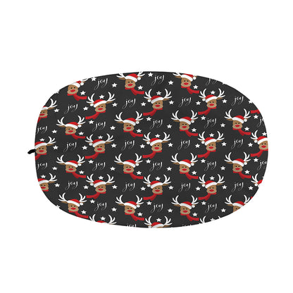 Santa Claus Deer Pattern Print Car Side Mirror Covers