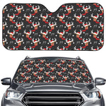 Santa Claus Deer Pattern Print Car Windshield Sun Shade