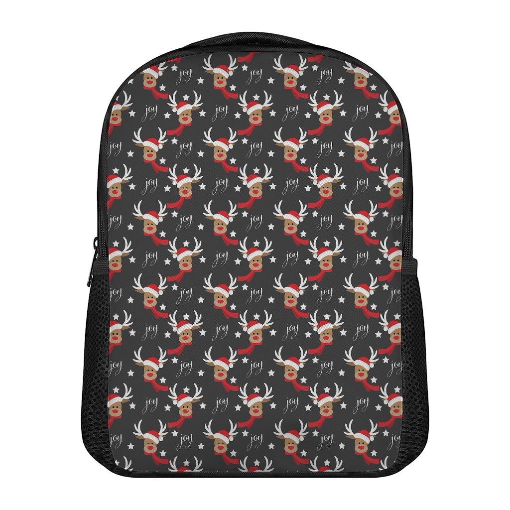 Santa Claus Deer Pattern Print Casual Backpack