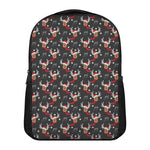 Santa Claus Deer Pattern Print Casual Backpack