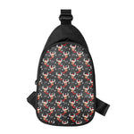 Santa Claus Deer Pattern Print Chest Bag