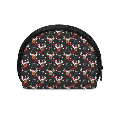 Santa Claus Deer Pattern Print Coin Purse
