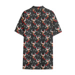 Santa Claus Deer Pattern Print Cotton Hawaiian Shirt