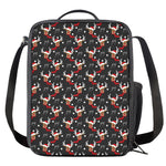 Santa Claus Deer Pattern Print Crossbody Lunch Bag