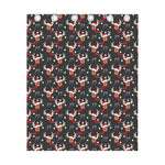 Santa Claus Deer Pattern Print Curtain