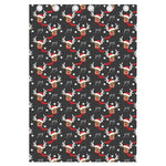 Santa Claus Deer Pattern Print Curtain