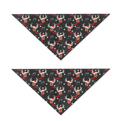 Santa Claus Deer Pattern Print Dog Bandana