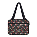 Santa Claus Deer Pattern Print Double Strap Bible Bag