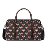 Santa Claus Deer Pattern Print Duffle Bag
