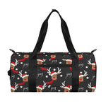 Santa Claus Deer Pattern Print Gym Bag