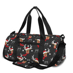 Santa Claus Deer Pattern Print Gym Bag