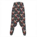 Santa Claus Deer Pattern Print Hammer Pants