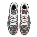 Santa Claus Deer Pattern Print High Top Leather Sneakers