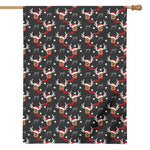 Santa Claus Deer Pattern Print House Flag